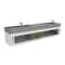 Castello Usa Amazon 84-inch White Vanity Set with Gray Top and Gold Handles CB-MC-84W-GLD-2056-GR - alternate 7